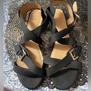 Black dress sandals extra wide 10EEE